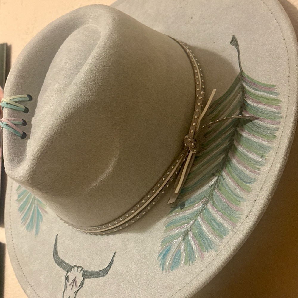 Feathers in Color Boho Hat